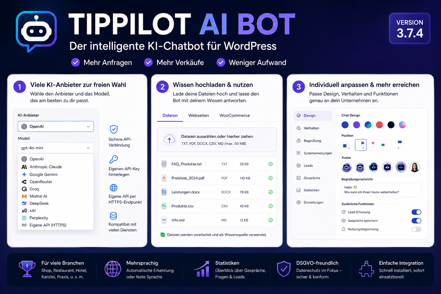 Tippilot AI Bot für WordPress